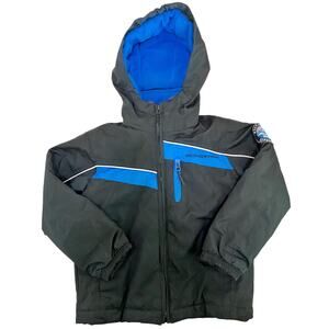 Weatherproof Black Blue Zip Up Winter Coat Boys Size 4